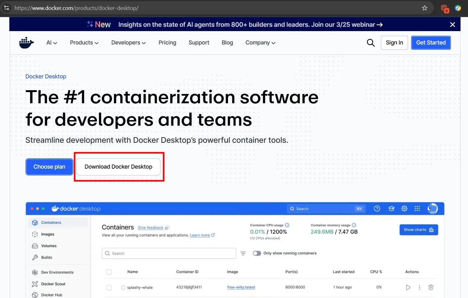 Download Docker Desktop