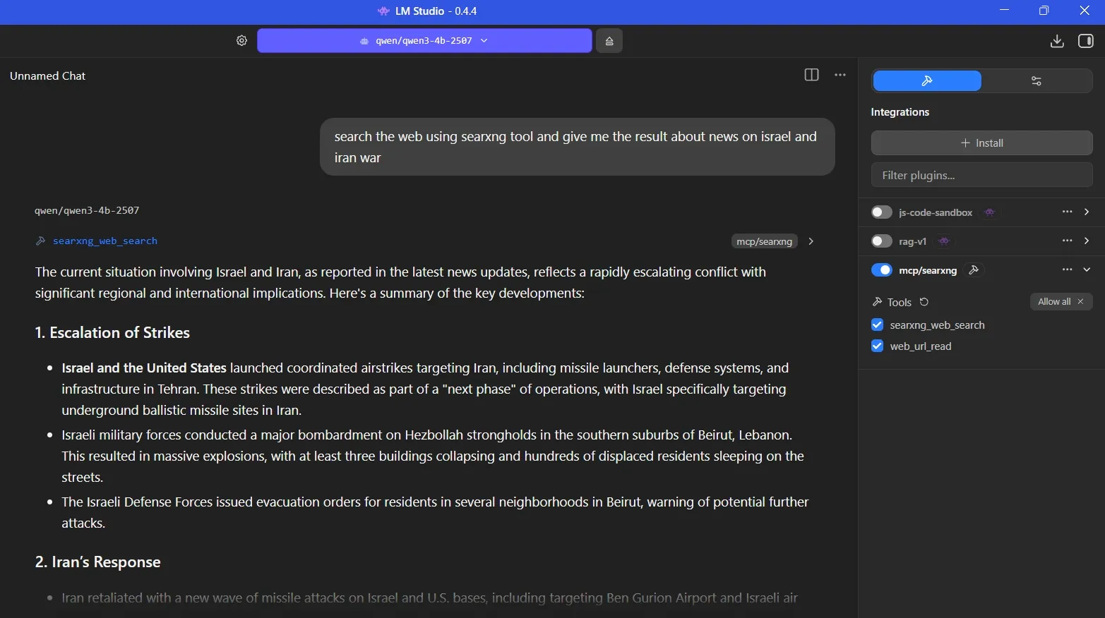 Allow llm to search current events
